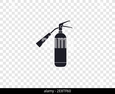 Vector illustration, flat design. Safety, rire fire extinguisher icon Stock Vector