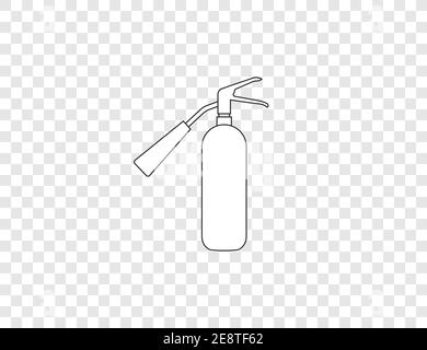 Vector illustration, flat design. Safety, rire fire extinguisher icon Stock Vector
