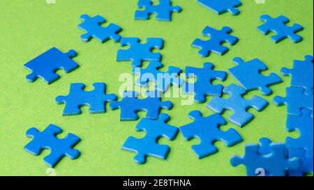 blue puzzles, textures and background Stock Photo