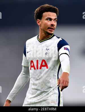 File photo dated 26-11-2020 of Tottenham Hotspur's Dele Alli. Issue date: Monday February 1, 2021. 2021. it remains to be seen if Dele Alli makes a high-profile departure from the Premier League. The England midfielder has been out of favour at Tottenham under Jose Mourinho. And Paris St Germain, now managed by Mourinho’s predecessor at Spurs Mauricio Pochettino, have been pushing to sign Alli on loan for the rest of the season. See PA story SOCCER Transfers. Photo credit should read Dylan Martinez/PA Wire. Stock Photo