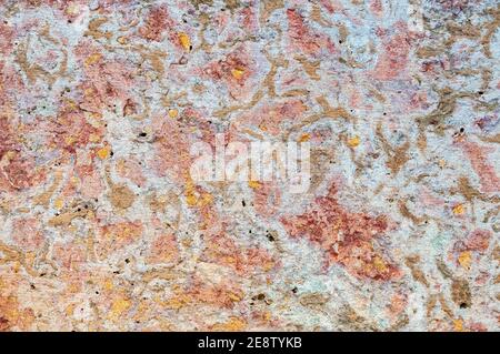 Sandstone surface yellow biege rose patterned texture background Stock Photo