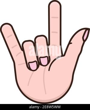 Isolated Hand sign meaning I love you vector illustration for Sign language day on September 23. Stock Vector