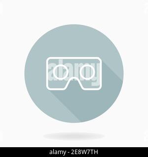 Vector Flat Icon . VR Logo Stock Vector