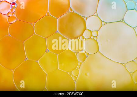 oil mixed with water, abstract colorful background Stock Photo