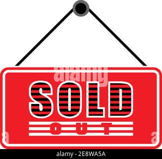 sold out icon concept design logo concept graphic design Stock Vector