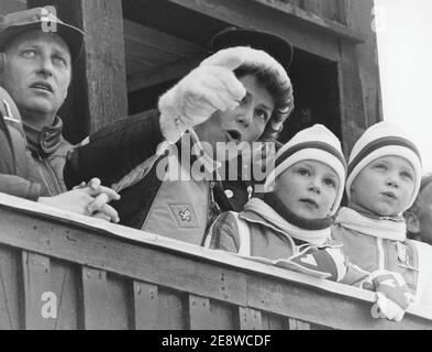 King Harald of Norway. Pictured when being crown prince with his wife Sonja 1978 together with their children Haakon Magnus and Märtha Louise. Stock Photo