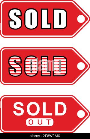 sold out icon concept logo concept graphic design Stock Vector