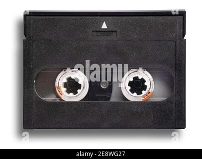Black data cartridge on white background Stock Photo