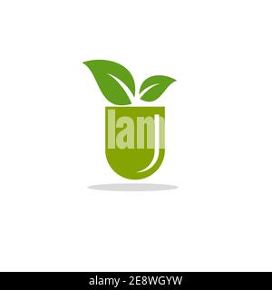 Pharmacy doctor medical healthcare clinic hospital natural logo and symbols. Stock Vector