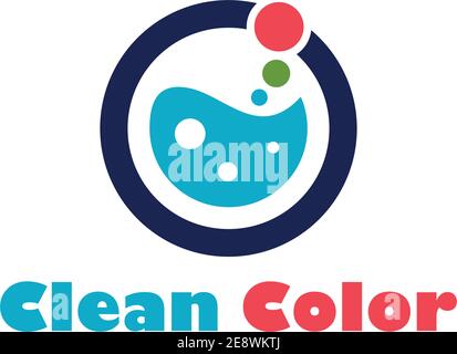 laundry washing abstract icon logo concept graphic design Stock Vector