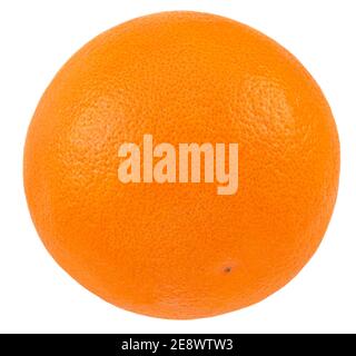 Ripe orange fruit  isolated on white background. Fresh whole orange close-up Stock Photo