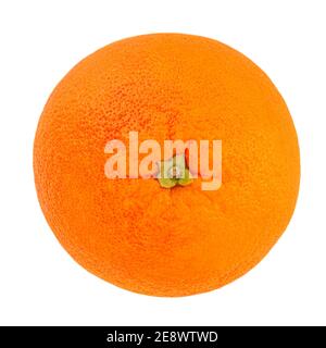 Ripe orange fruit  isolated on white background. Fresh whole orange close-up Stock Photo