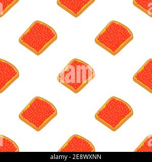 Illustration on theme big pattern identical types fish caviar, egg equal size. Egg pattern consisting of fresh fish caviar for colored print on wallpa Stock Vector