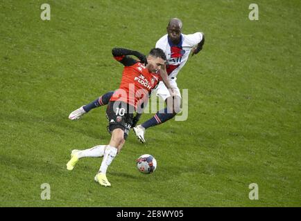 Lorient Ligue 1 Enzo Le Fee of Lorient, Danilo Pereira of PSG during the French  championship Ligue 1 football match between FC Lorient and Paris / LM Stock  Photo - Alamy