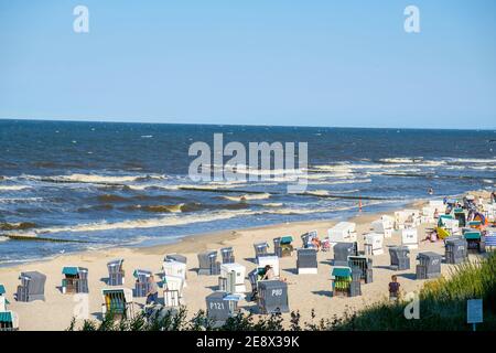 The  wonderful beach at Koserow on the island of Usedom in summer. Stock Photo