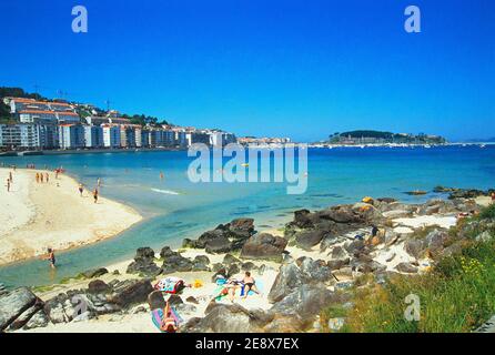 Beach. Baiona, Pontevedra province, Galicia, Spain. Stock Photo