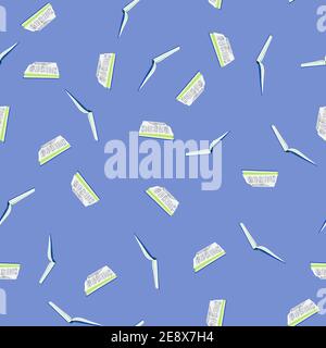 Seamless pattern with books. Back to school. Book colorful background. Flat illustration. Bookcrossing. Design for banner, flyer, textile, fabric Stock Vector
