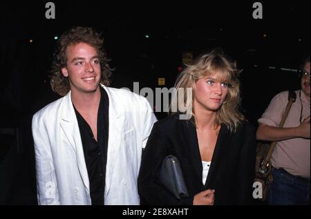 Leif Garrett and Nicollette Sheridan at Spago's - September 25, 1984 at Spago's in Hollywood, California  Credit: Ralph Dominguez/MediaPunch Stock Photo