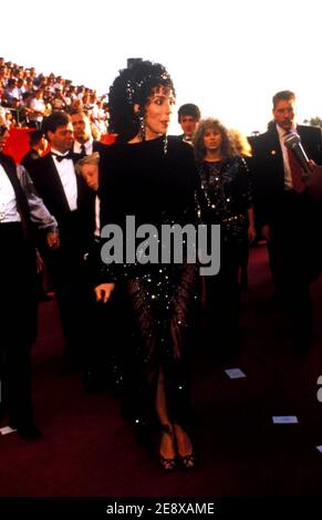 Cher at the 58th Academy Awards  on March 24, 1986, at the Dorothy Chandler Pavilion in Los Angeles  Credit: Ralph Dominguez/MediaPunch Stock Photo