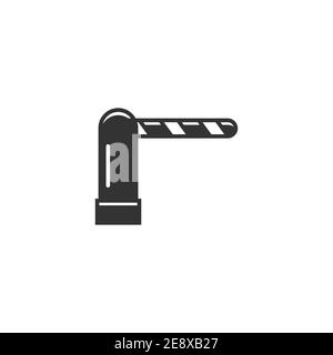 Toll security parking car barrier. Checkpoint gate border logoaccess Stock Vector