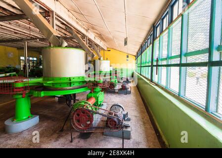 Interior of the Damro Tea factory in Sri Lanka Stock Photo