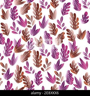 Floral seamless pattern with exotic leaves, modern background. Tropic colorful gradient branches. Fashion vector stock illustration for wallpaper Stock Vector