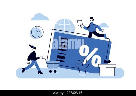 Loyalty card, big discount or sale, commerce, Loyalty program and customer Stock Vector