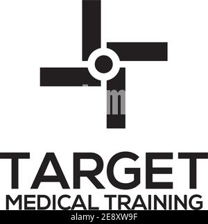 Medical training logo design vector template Stock Vector