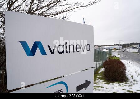 Exterior of Valneva Covid-19 vaccine production facility at Livingston, Scotland, UK Stock Photo