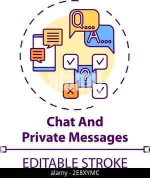 Chat and private messages concept icon Stock Vector