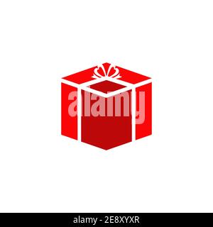 Gift box logo design vector template Stock Vector