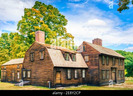 Hartwell Tavern on the Bay Road in Lincoln, Minute Man National Historic Park Stock Photo