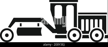 Grader machine demolition icon, simple style Stock Vector