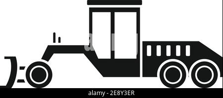 Grader machine utility icon, simple style Stock Vector