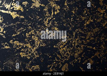 Abstract background of black and gold metallic glitter paint swirls Stock  Photo - Alamy