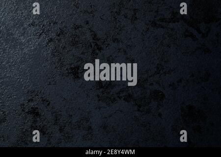 Abstract black paint on black textured paper Stock Photo