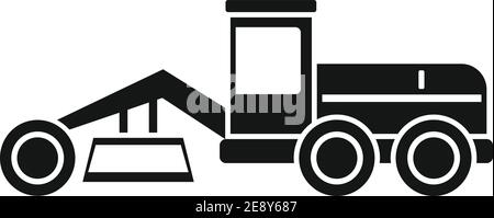 Grader machine building icon, simple style Stock Vector