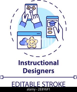 Instructional designers concept icon Stock Vector