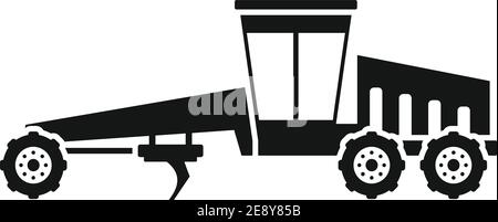 Grader machine icon, simple style Stock Vector