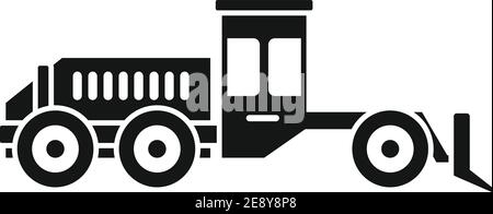 Grader machine scraper icon, simple style Stock Vector