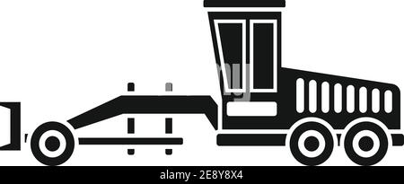 Grader machine machinery icon, simple style Stock Vector