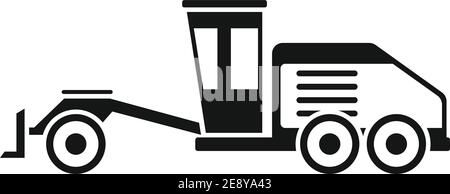 Grader machine hydraulic icon, simple style Stock Vector
