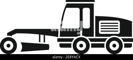 Grader machine truck icon, simple style Stock Vector