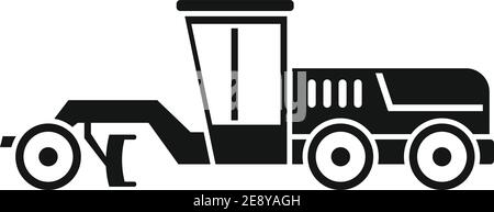 Grader machine road icon, simple style Stock Vector