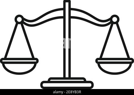 Life skills balance icon, outline style Stock Vector
