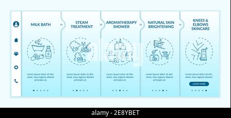 At-home spa routine onboarding vector template Stock Vector