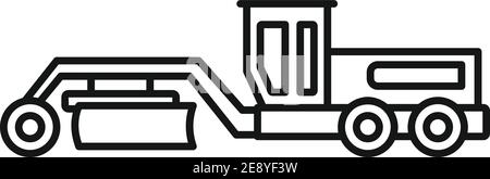 Grader machine tractor icon, outline style Stock Vector
