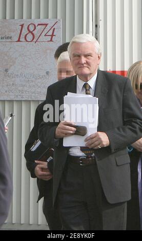 High Court judge Scott Baker and the jurors involved in the inquest of princess Diana in Paris, France on October 8, 2007. The 11 jurors, who began hearing evidence on the death of Diana and her lover Dodi Al Fayed in London last week, are set to visit the Ritz Hotel to see where the couple dined on the night they died, and the Pont de l'Alma tunnel to see the spot where the Mercedes the couple were travelling in crashed 10 years ago. Photo by Mousse/ABACAPRESS.COM Stock Photo