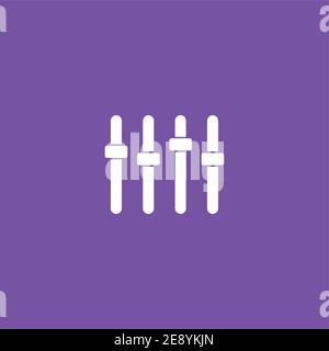 Sound mixer vector icon. Slider sound channel console control mixer balance audio Stock Vector