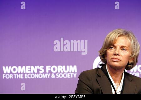Former French Justice Minister Elisabeth Guigou during the Women's Forum for the Economy and Society at the Deauville congress center in Deauville, Normandy, France on October 12, 2007. Photo by Thierry Orban/ABACAPRESS.COM Stock Photo